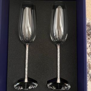 Swarovski /Crystalline Toasting Flutes set of 2